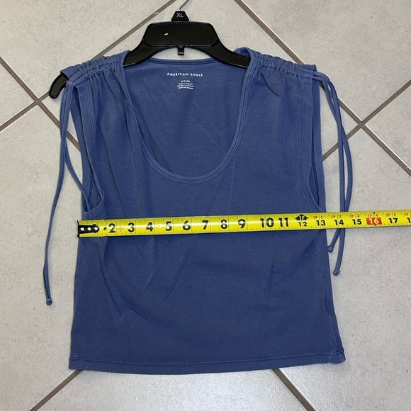 American Eagle Women Blue Crop‎ top size small - Picture 8 of 8